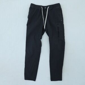 Vuori Climber Pants Men's Small Gray Faded Black Ripstop Cotton Drawstring Waist